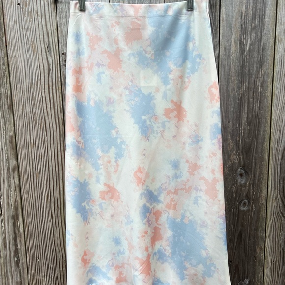 Mudpie Anya Blue and Pink Tie Dye Midi Skirt Sz Small NWT - Picture 6 of 13